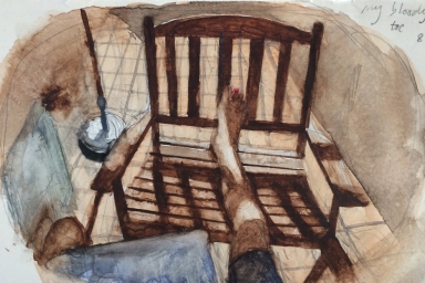 Still Life with Foot, Watercolour on Paper, 2015